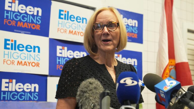 Democrat Eileen Higgins sworn in as Miami’s first female mayor after 30 years of GOP control Democrat Eileen Higgins sworn in as Miami's first female mayor after 30 years of GOP control