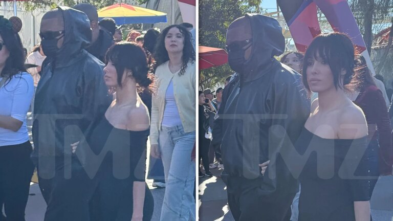 Kanye West Takes Wife Bianca Censori, His Kids to Disney's California Adventure