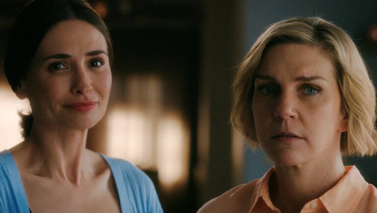 Karolina Wydra and Rhea Seehorn in Pluribus