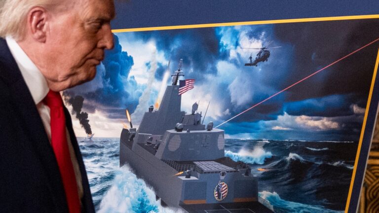 Trump announces plans for a new Navy warship and 'Golden Fleet' : NPR