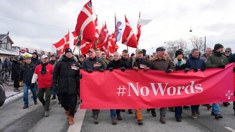 Danish veterans stage protest outside US Embassy Danish veterans stage protest outside US Embassy