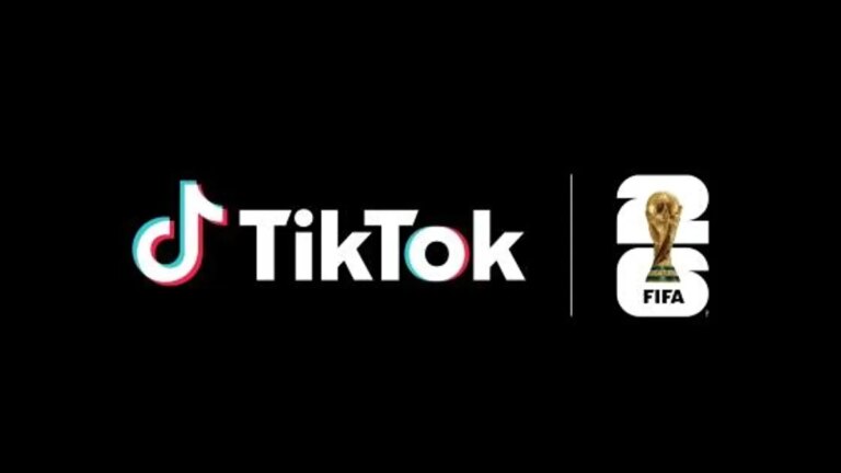 FIFA and TikTok logos on a black background