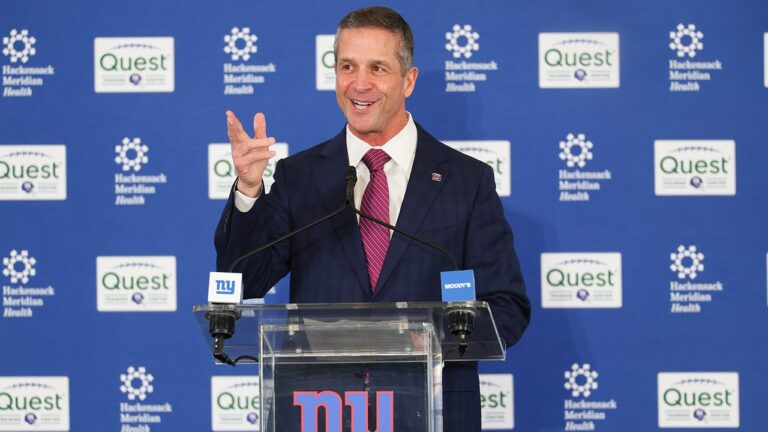 Giants part with executive after John Harbaugh introduced as head coach