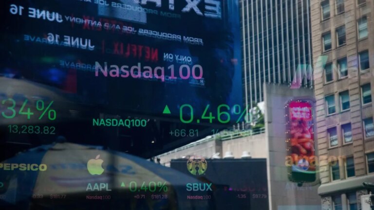 How Sequoia-backed Ethos reached the public market while rivals fell short Stock market information at the Nasdaq MarketSite in New York, US, on Friday, June 9, 2023.