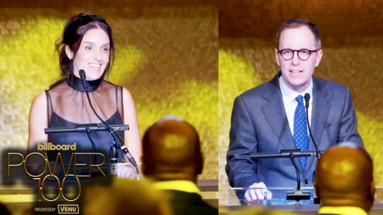 Imran Majid & Justin Eshak Presents the Executive of the Year Award to Janelle Lopez Genzink | Billboard Power 100 Party 2026