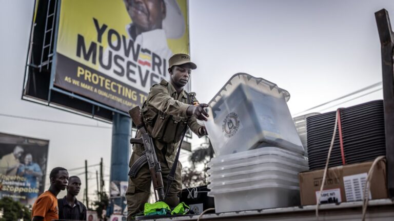 Museveni claims win as opposition leader goes into hiding : NPR