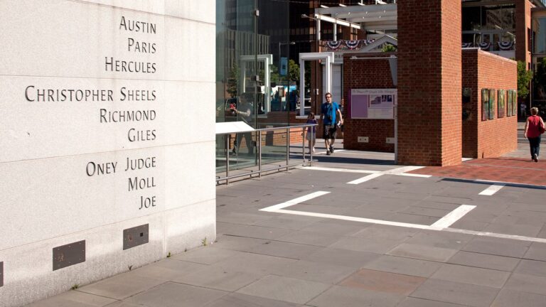 Philadelphia sues Trump admin over removal of memorial honoring people enslaved by George Washington Philadelphia sues Trump admin over removal of memorial honoring people enslaved by George Washington