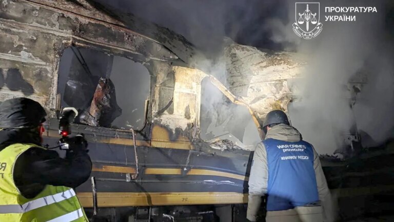 Russian drones strike Ukrainian train, kill 5 passengers in Kharkiv