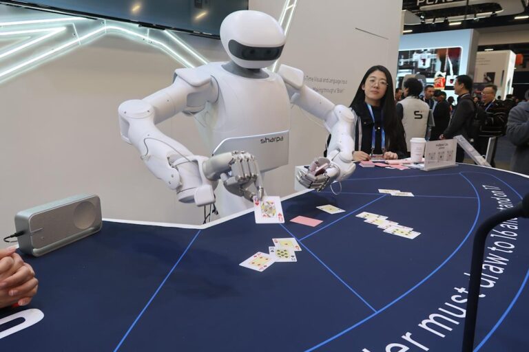 Sharpa's ping-pong playing, blackjack dealing humanoid is working overtime at CES 2026