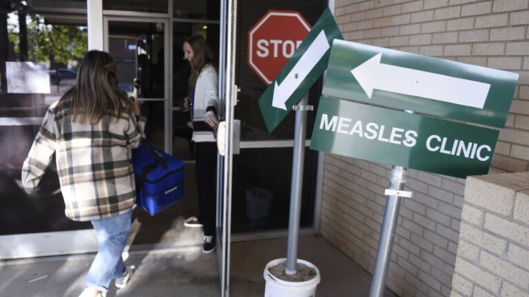 The U.S. is on the brink of losing its elimination status for measles : NPR