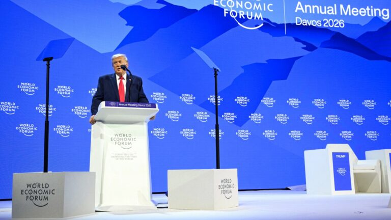 Trump says ‘I won’t use force’ to obtain Greenland in Davos speech : NPR