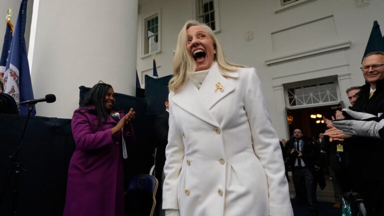 Virginia tradition calls for morning suits at an inauguration. But Spanberger switched things up