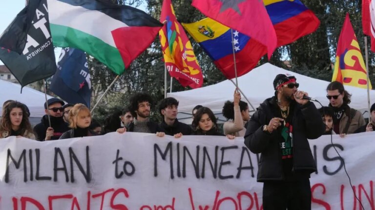 Clash breaks out as Italians protest Winter Olympics in Milan