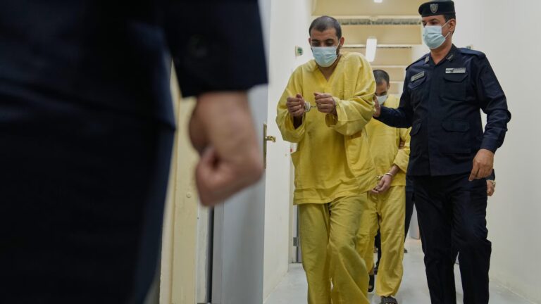 IS suspects transferred from Syria to Iraq are interrogated in a Baghdad prison