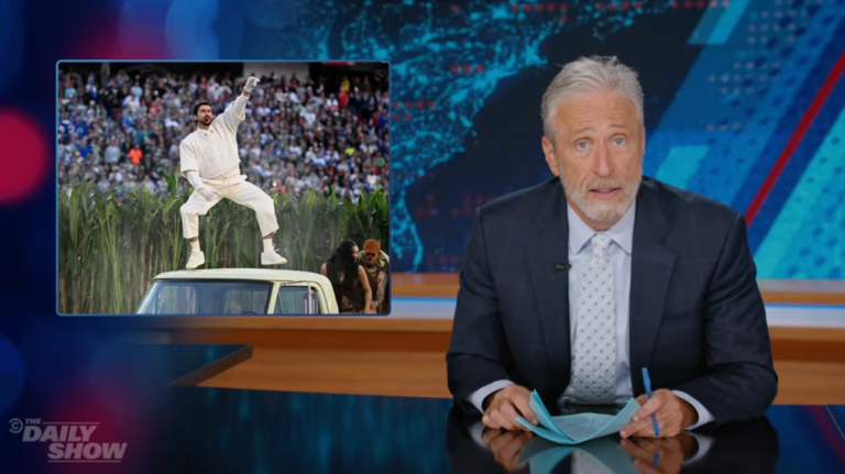 Jon Stewart Roasts MAGA Meltdown Over Bad Bunny Halftime Show