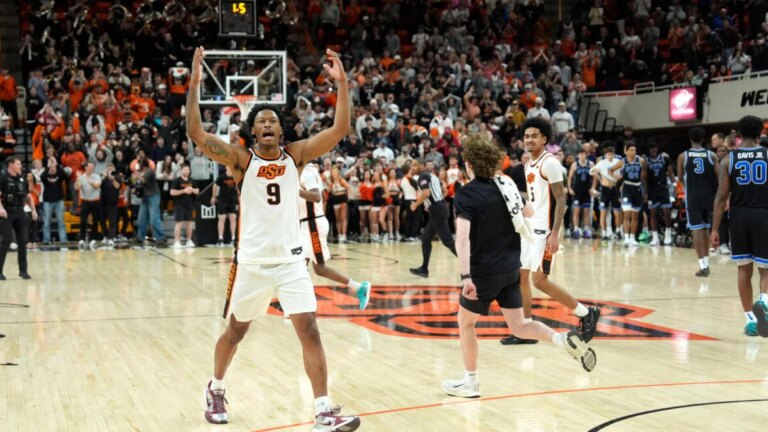 Oklahoma State upsets BYU, survives AJ Dybantsa's huge game to boost NCAA profile