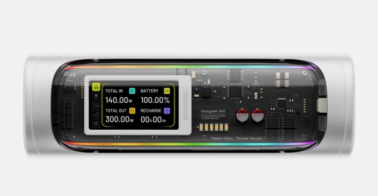 Sharge’s new power bank can charge two laptops while putting on a light show