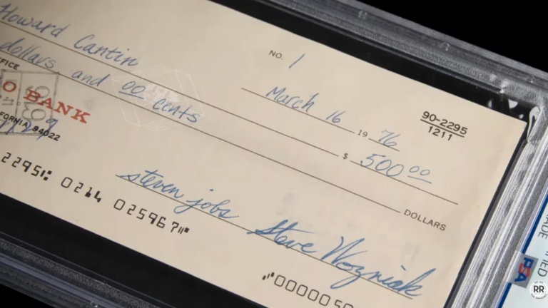 The $500 Check That Helped Launch Apple Just Sold for Millions The $500 Check That Helped Launch Apple Just Sold for Millions