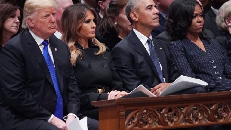 Trump condemns racist video showing Obamas as apes after removing it