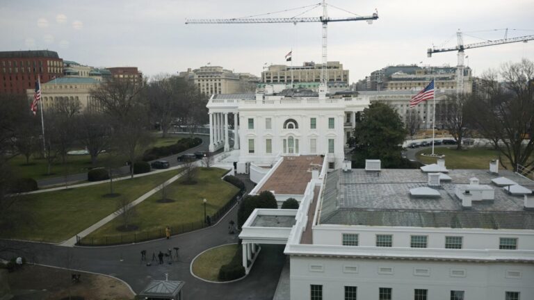 Trump’s ballroom project can continue for now, court says : NPR