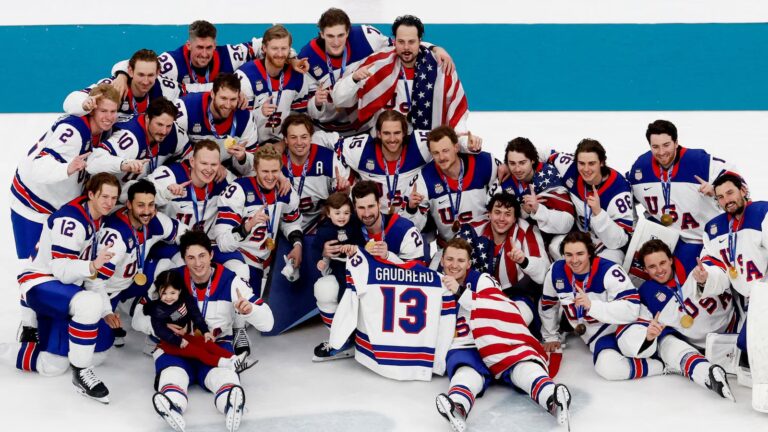 US beats Canada for first men's hockey gold at the Olympics since 1980