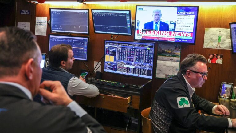 Dow closes up 600 points as Trump claims talks held with Iran