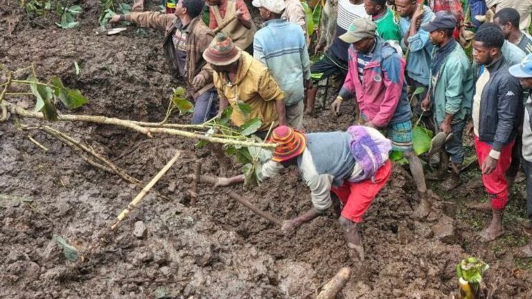 Ethiopia declares 3 days of mourning after landslides in the south kill 80 people