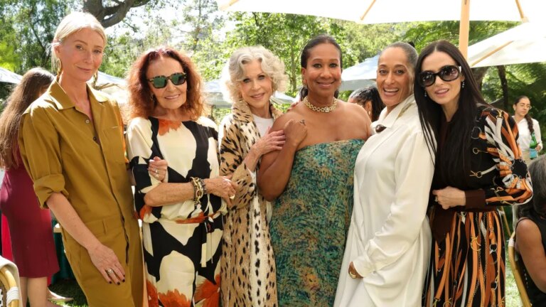 Jane Fonda, Gwyneth Paltrow and Katy Perry Attend DVF's Oscars Lunch