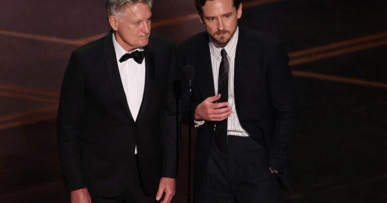 Lewis Pullman Jokes About Dad During Rare Joint Appearance