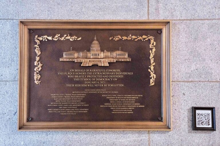 Officers beaten on Jan. 6 missing from Capitol plaque meant to honor them