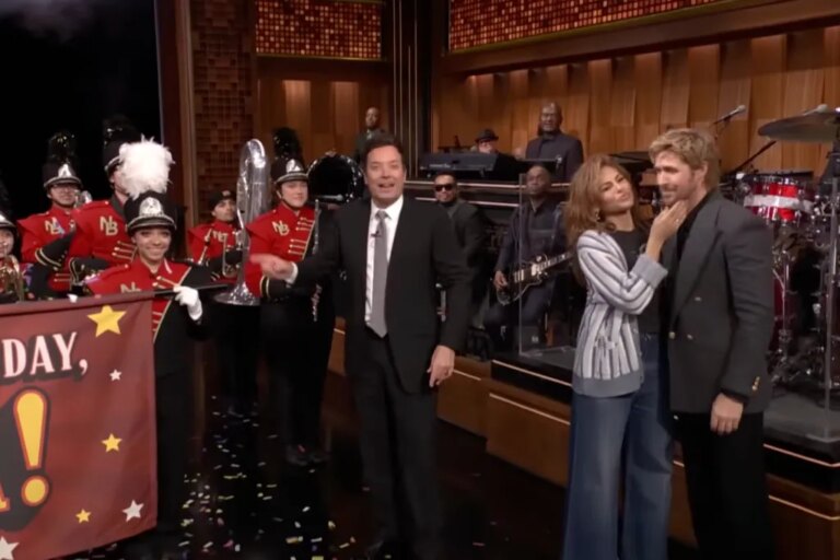 Ryan Gosling Surprises Wife Eva Mendes With 'Tonight Show' Birthday Parade