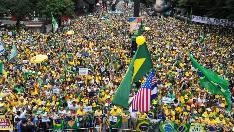 Supporters of Brazil's Bolsonaro rally across Brazil against Lula