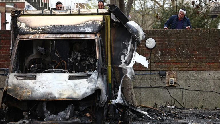 UK police arrest 2 over alleged antisemitic arson attack on Jewish ambulances