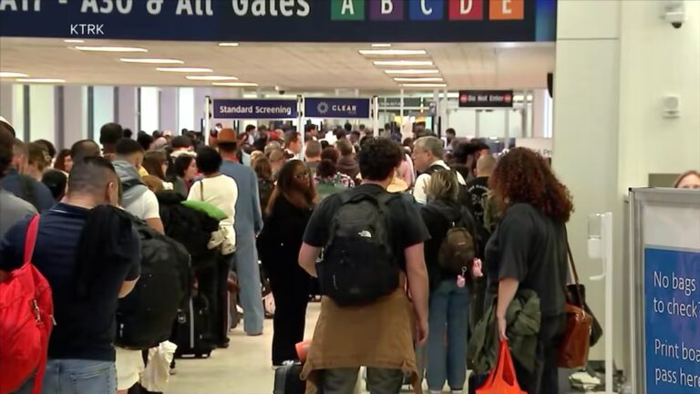 WATCH: TSA lines stretch into parking lot at some of America's busiest airports stream logo