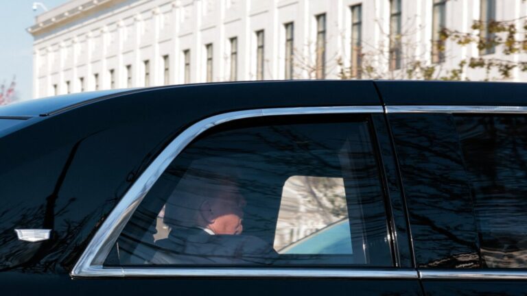 Trump attends Supreme Court birthright citizenship arguments : NPR