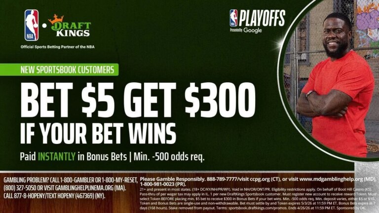 Use DraftKings promo code to get $300 bonus for Magic-Pistons, Spurs-Trail Blazers, Phillies-Braves on Sunday