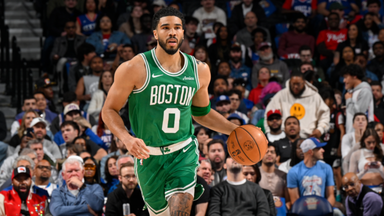 Celtics vs. 76ers: Jayson Tatum out for Game 7 with left knee stiffness