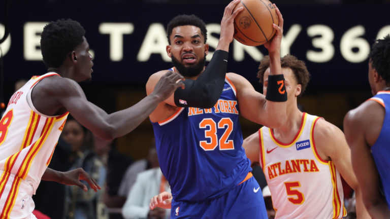Knicks jump out to largest halftime lead in NBA playoff history vs. Hawks